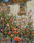 Flowers in front of the house