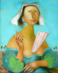 Woman with fan