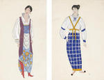 A pair of costume designs