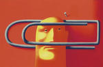 Head in paper clip