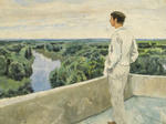Nikolai Benois looking out onto the grounds of Gatchina