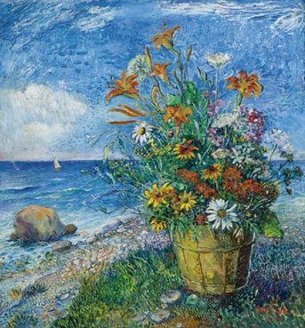 Flowers on the seashore