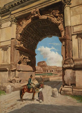 The arch of Titus, Rome
