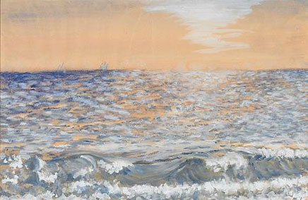 Deux voiliers a l`horizon