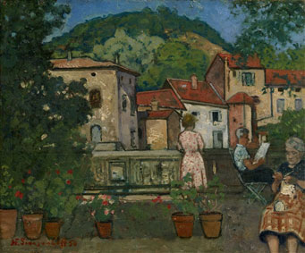 On the terrace