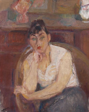 Femme au corsage rose