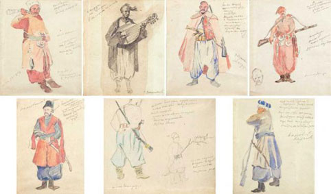 Seven studies for the album 
