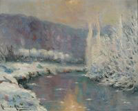 Bords de riviere enneiges