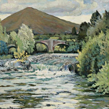 Landscape with falls