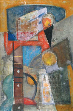 Composition cubiste a la guitare