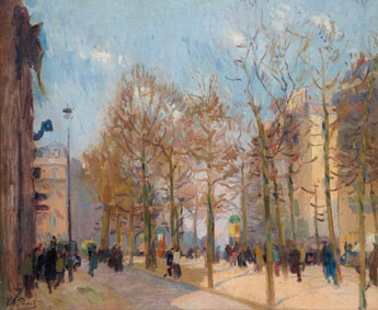 Tree-lined Street, Paris 