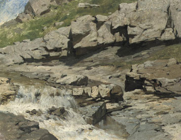 Study of a mountain stream
