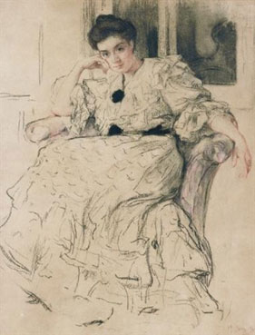 Portrait of the artist`s wife