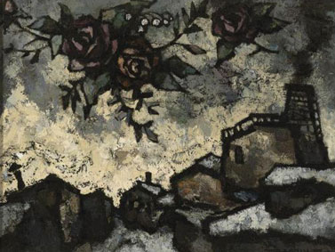 Roses above a city