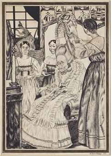 Illustration for Alexander Pushkin`s `The Queen of Spades`