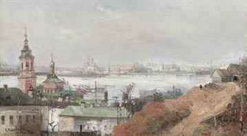 View of the kremlin and the Moskva river
