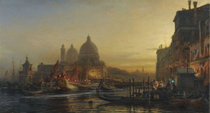 The eve of the celebration, Santa Maria Della Salute, Venice