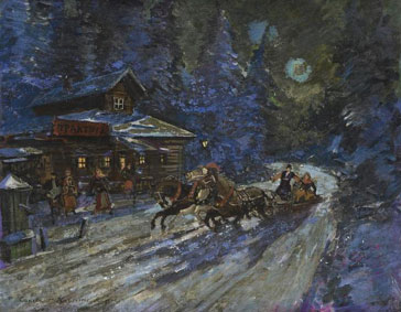 Moonlit troika ride