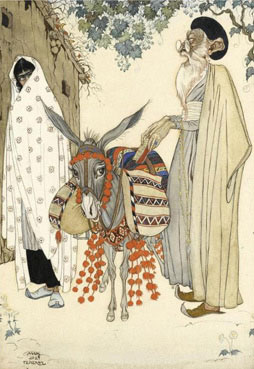 The elder and the raven-haired beauty