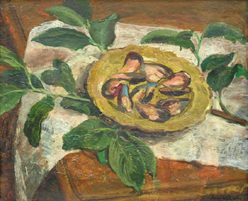 Nature morte au plateau d`huîtres