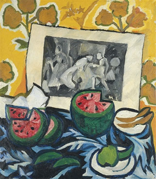 Still life with watermelons