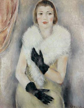 Femme gantée de noir