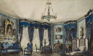 Stage design for the `Idiot` by F.Dostoevskii