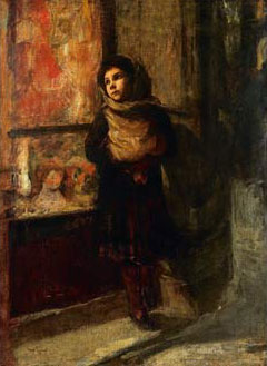 Young Girl at the Doll Store