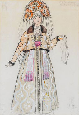 Three costume designs for Boris Godunov