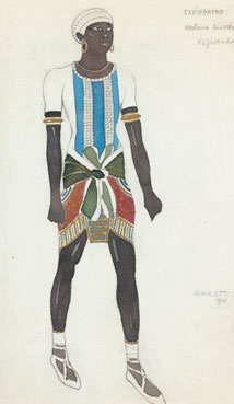 Costume design for Nijinsky as the slave in Cleopatra