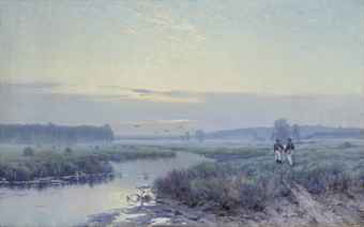 Early morning in the fields