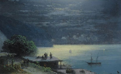 Crimean coast by moonlight
