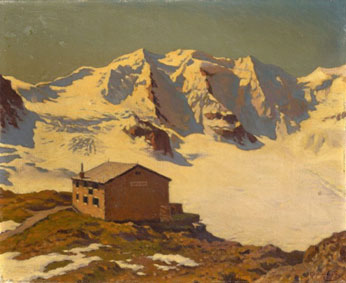 Paysage des grisons, diavolezza et piz Palü