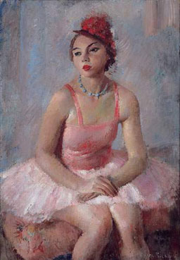 Danseuse au chapeau rouge