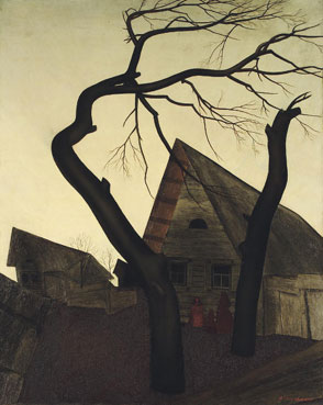 Village scene, Finland