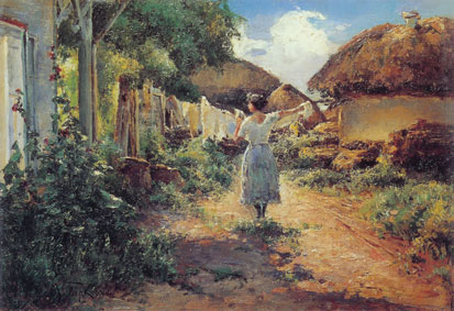 In the yard