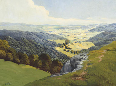 A valley in summertime