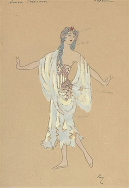 Costume design for `Nereid` from `The little humpbacked Horse`