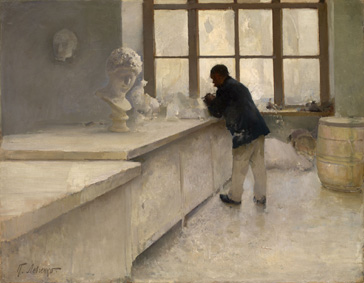 Sculptor at work