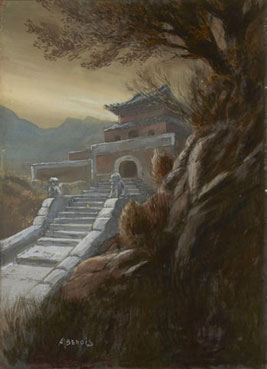 A forgotten temple of Confucius, in the mountain near Tunanfu