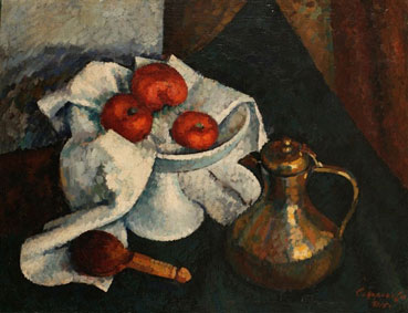 Still life with a copper ewer