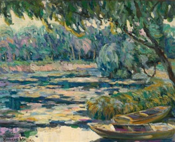 Pecheur au bord du canal
