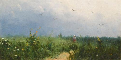 In the field