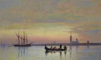 The Neva at dusk, St. Petersburg