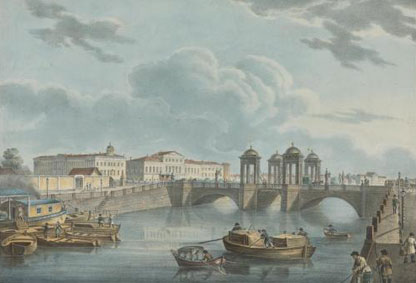 View of the Fontanka at the Obukhov bridge