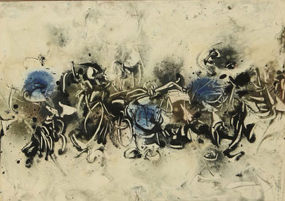 Blue and Black Composition
