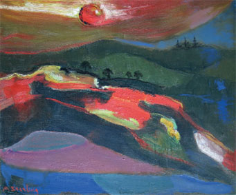 Paysage aux pins
