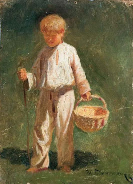 Мальчик с корзинкой