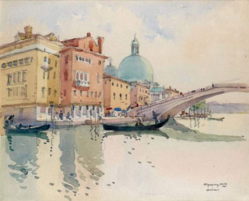 Vue de Venise, le Rialto