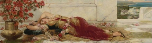 A languid harem beauty